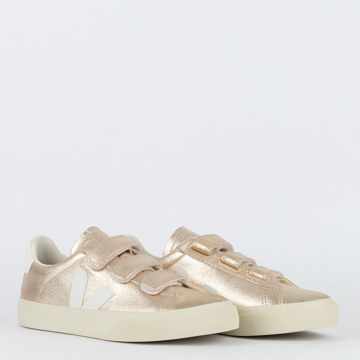 Vert Shoes Logo Chromefree Leather Platinum White