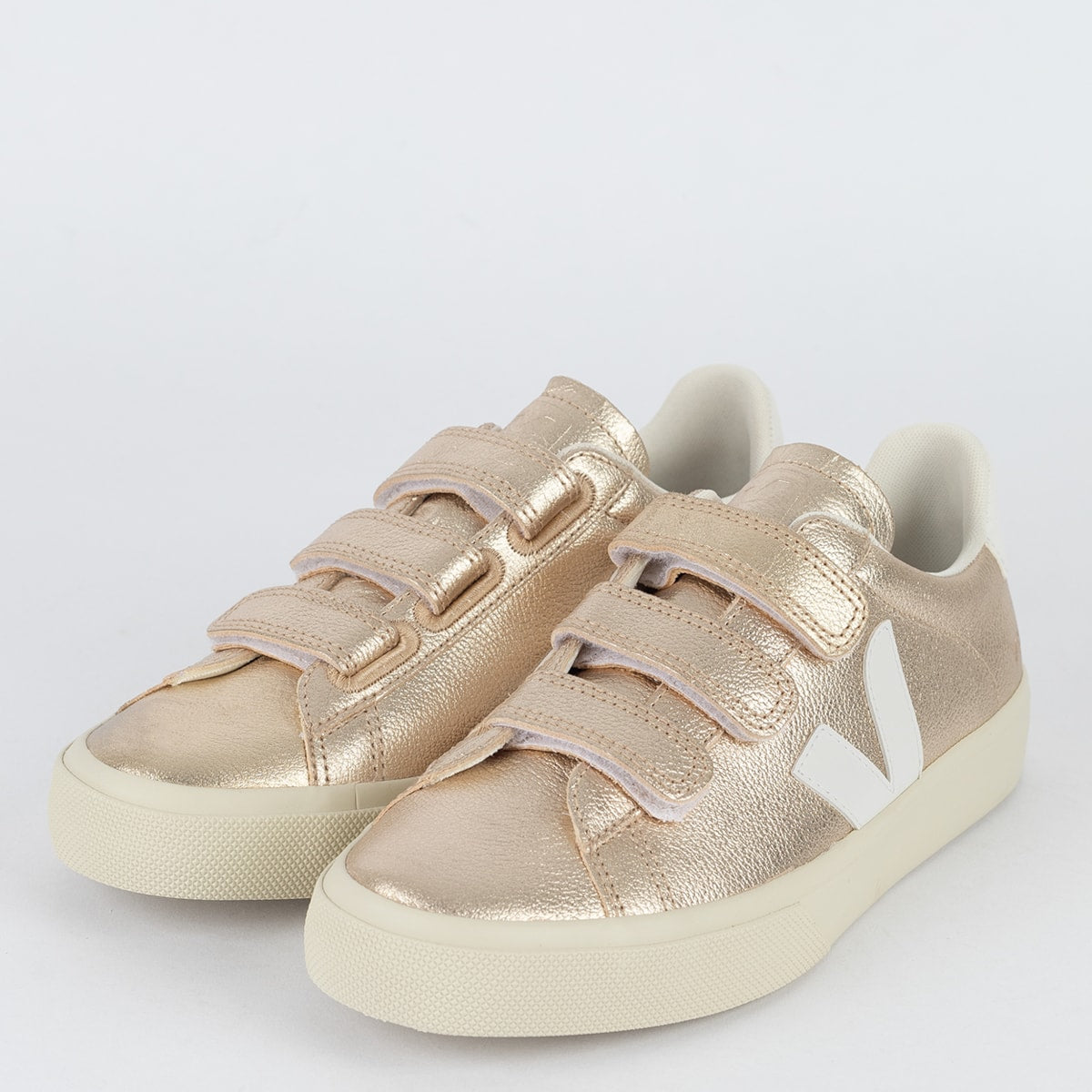 Vert Shoes Logo Chromefree Leather Platinum White