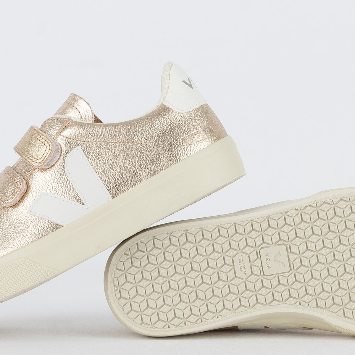 Vert Shoes Logo Chromefree Leather Platinum White