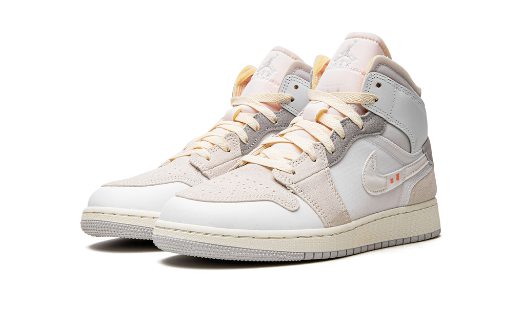Jordan 1 Mid Craft Inside Out White Gray